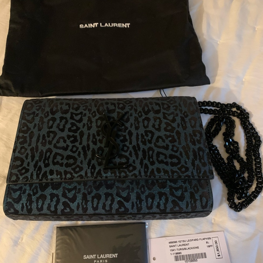 Saint Laurent leopard Flap